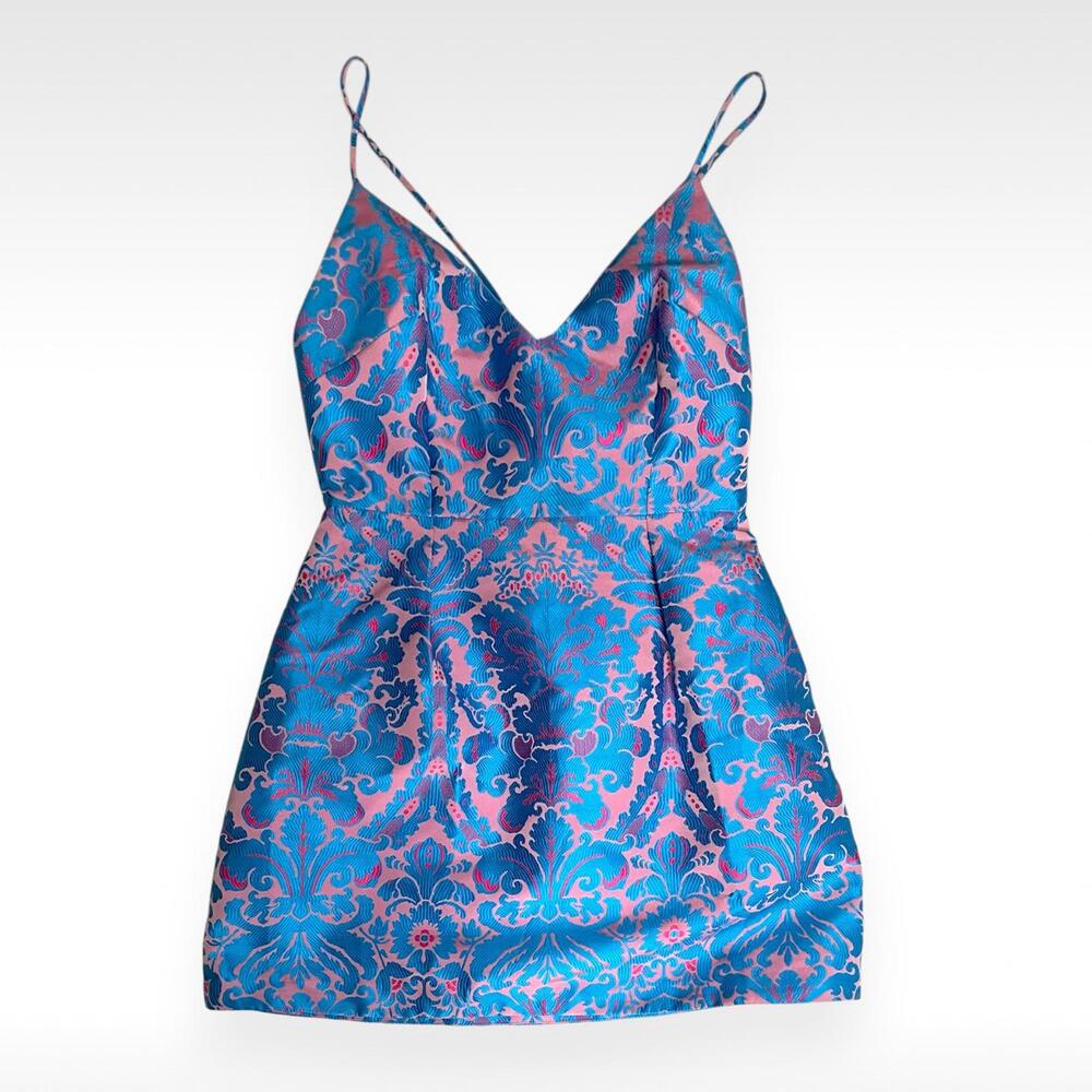 Free People Queen of Hearts Mini Dress | Jacquard | Party/Cocktail | Size 4 - Picture 3 of 9
